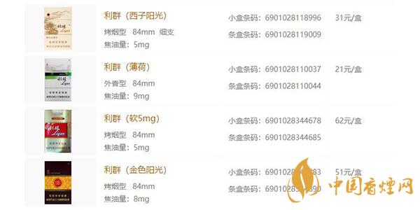利群香煙多少錢一包 利群香煙有多少種類
